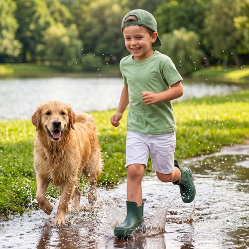 Image of Motasha Chelsea Rain Boots for Girls Boys Waterproof Toddler to Big Kids
