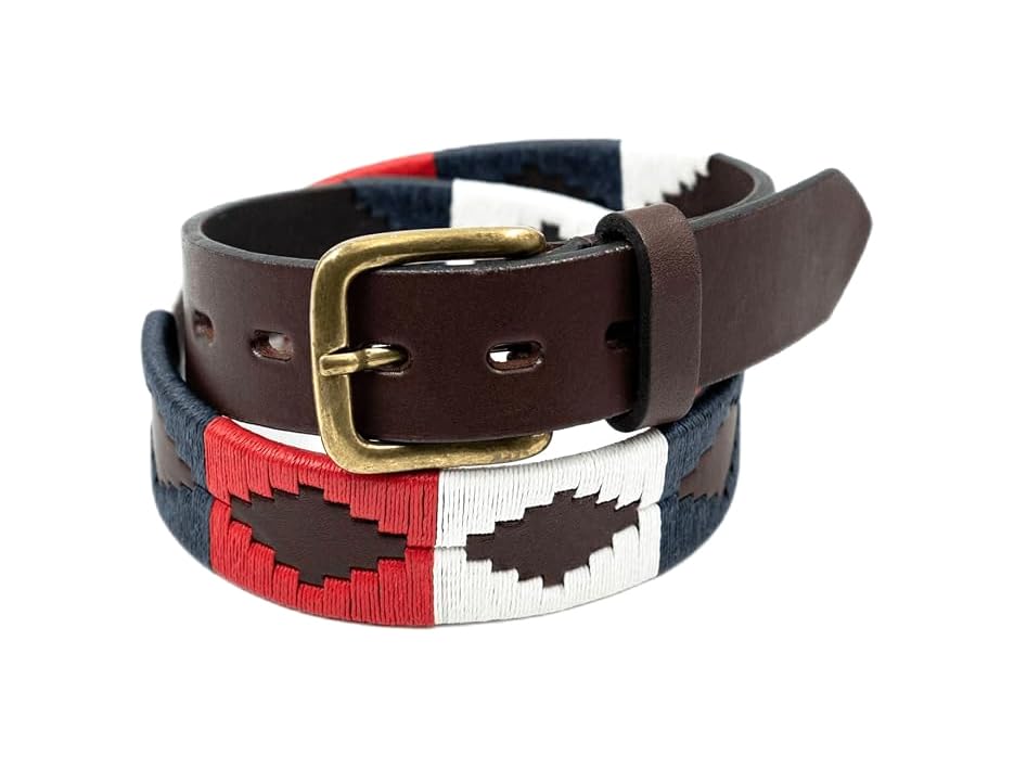Ceinture de polo argentine en cuir véritable tressé de prestige