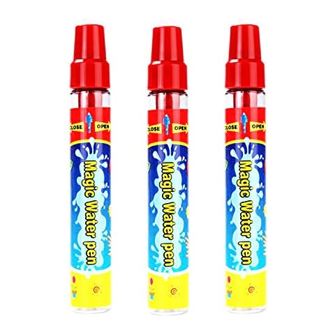 Rangebow Water Doodle Pens Magic Water Replacement Pens for All Aqua Water Doodle Drawing Mats Drawing Painting Boards Water Drawing Doodle Magic (3 Large Pens) Cover