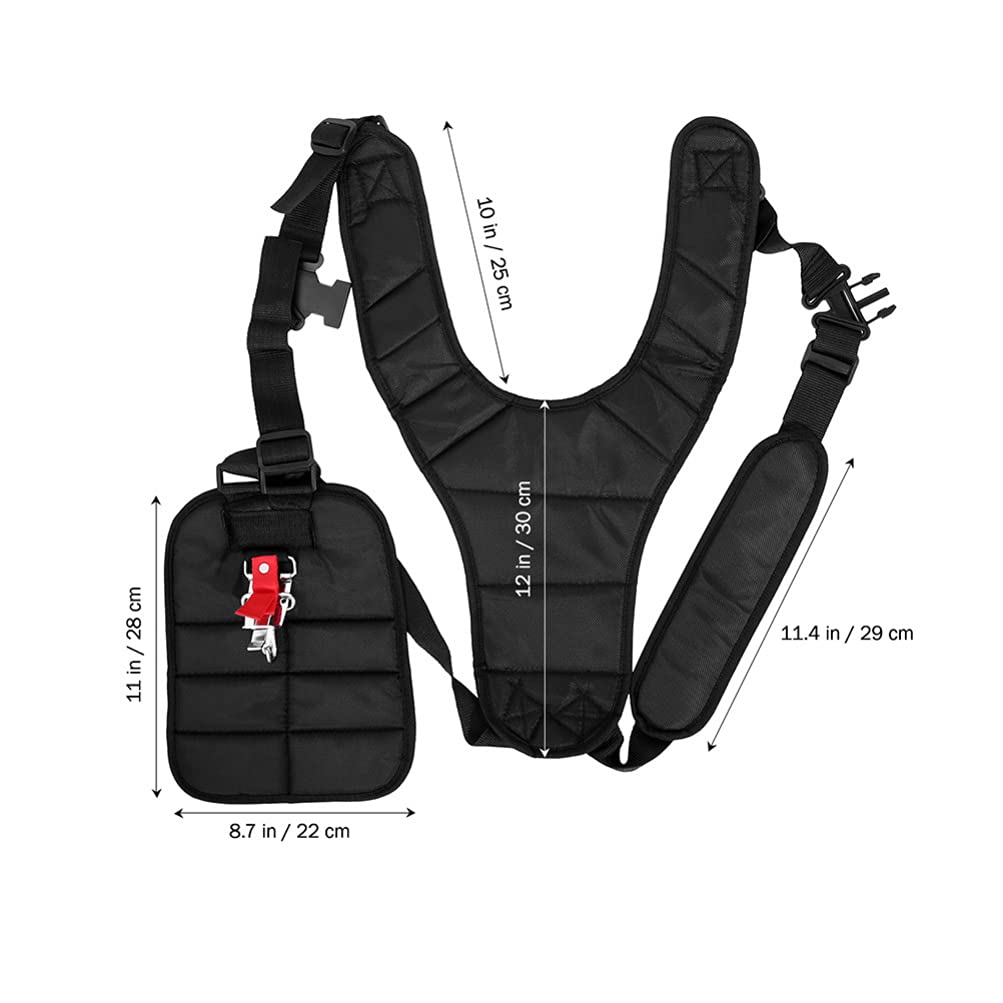 Cabilock 2piezas Arnés De Hombro Acolchado para Desbrozadora Cinturón De Inoxidable y Accesorio De Jardinería Duradero y Cómodo para Cortacésped para Uso Prolongado