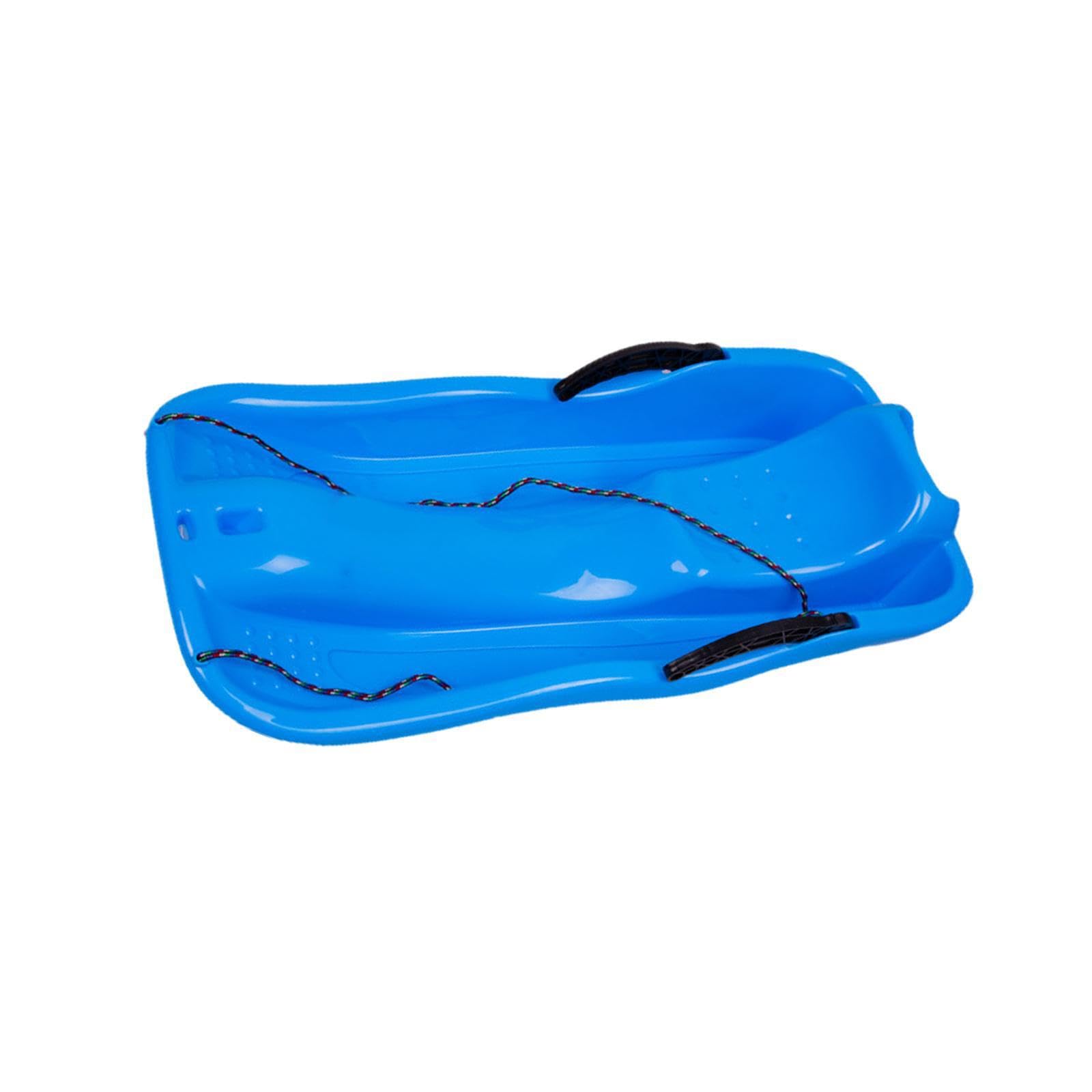 Schlittenurlaub Schneeschlitten Robustes Spielzeug für Outdoor Spaß mit Griffen und Seilloch Schlitten für Zwei Personen im Winter Lenkbarer