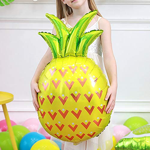 Pineapple Balloons Foil Helium Hawaii Fruit Party Balloons For Wedding Birthday Baby Shower Holiday Halloween Christmas Glitter Summer Luau Party Decorations Supplies Women Shiny Balloons 8 Pack #TOP5