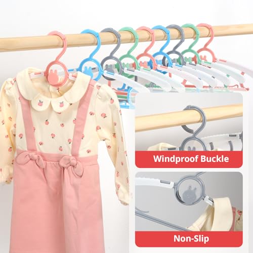 Piglog PLBHB-MULTI-80-01 Pack Baby Closet Hangers Kids Clothes Hangers Adjustable thumb #3