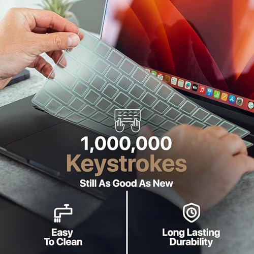 Image of RAYA Premium Keyboard Protector for 2021-2024 Release MacBook Air 13.6 inch [A3113 A2681 M2 /M3] & MacBook Air 15.3 inch [A3114 A2941 M2 /M3] Keyboard Skin Cover (TPU Mint Green)