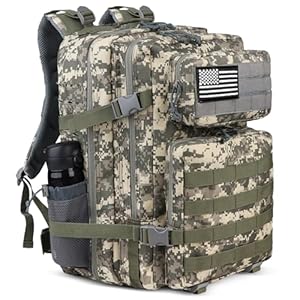 Zavothy 45L Military Tactical Backpack for Men and Women Army 3 Day Assault Pack Bag Large Rucksack with Molle System