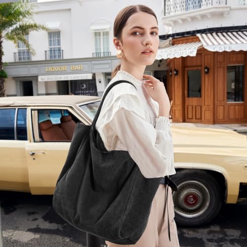 Image of Canvas Tote Bag for Women Large Hobo Shoulder Bag for Work Travel Casual Message Bag Tote Purse handbags