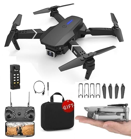 Image of dRoNe wItH hD DuAl cAmErA BrUsHlEsS MoToR, oNe cLiCk tAkEoFf /lAnDiNg FlIp rOlLiNg gEsTuRe cOnTrOl wI-Fi cAmErA ReMoTe cOnTrOl sTuNnInG PhOtOs dRoNe-1080-4K (WZ-42)