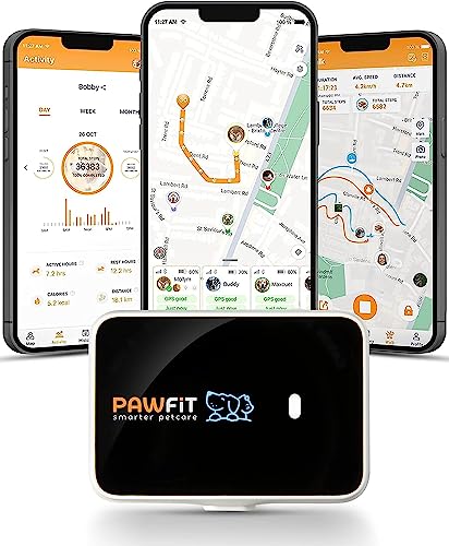 Pawfit 2 GPS-spårare och aktivitetsmätare, helt vattentät GPS-spårare för hundar och stora katter, fitnessmätare för husdjur, röståterkallande, obegränsad räckvidd