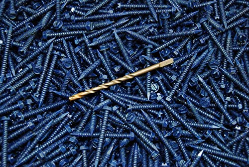 400 PCS Hex Washer Head 3/16 x 1-3/4 Concrete Masonry Screws Tapcon Anchor & Bit for DIY Real Men
