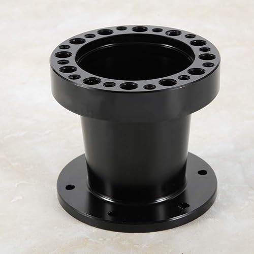 Miniatura 9 de Buje de volante de automóvil, kit de adaptador de cubo de dirección universal de aluminio de 3 pulgadas (negro)