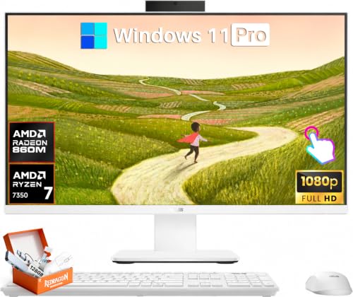 Image of ASUS VM670 27 inch FHD Touchscreen All in One Desktop PC, AMD Ryzen AI 7 350U (66 TOPS NPU), 64 GB DDR5 5600MHz RAM, 1 TB SSD, Wi-Fi 6, BT 5.4, Copilot+ PC, Win 11 Pro, for Business & Student, Accessories