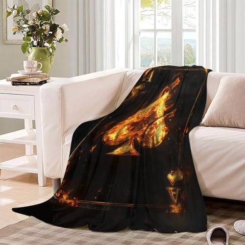 Couverture de poker ultra douce flanelle pour éliminer le froid du canapé