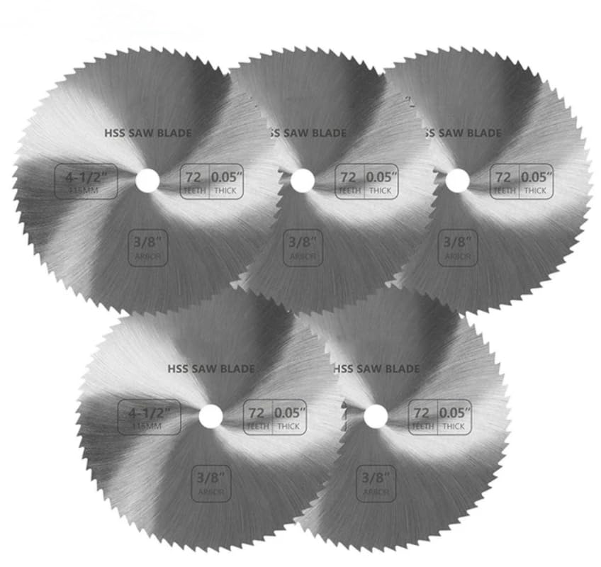 Lame De Scie Circulaire En Acier Au Manganèse, Fraise HSS, Coupe-fente, Lame De Scie, 75mm/115mm,5 Pièces 115x10x1.2mm