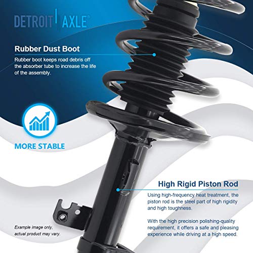 Image of Detroit Axle - 2 Front Struts for 2003-2008 Toyota Matrix Pontiac Vibe Complete Struts with Coil Spring 2004 2005 2006 2007 Replacement Quick Install Ready Strut Shock Assembly