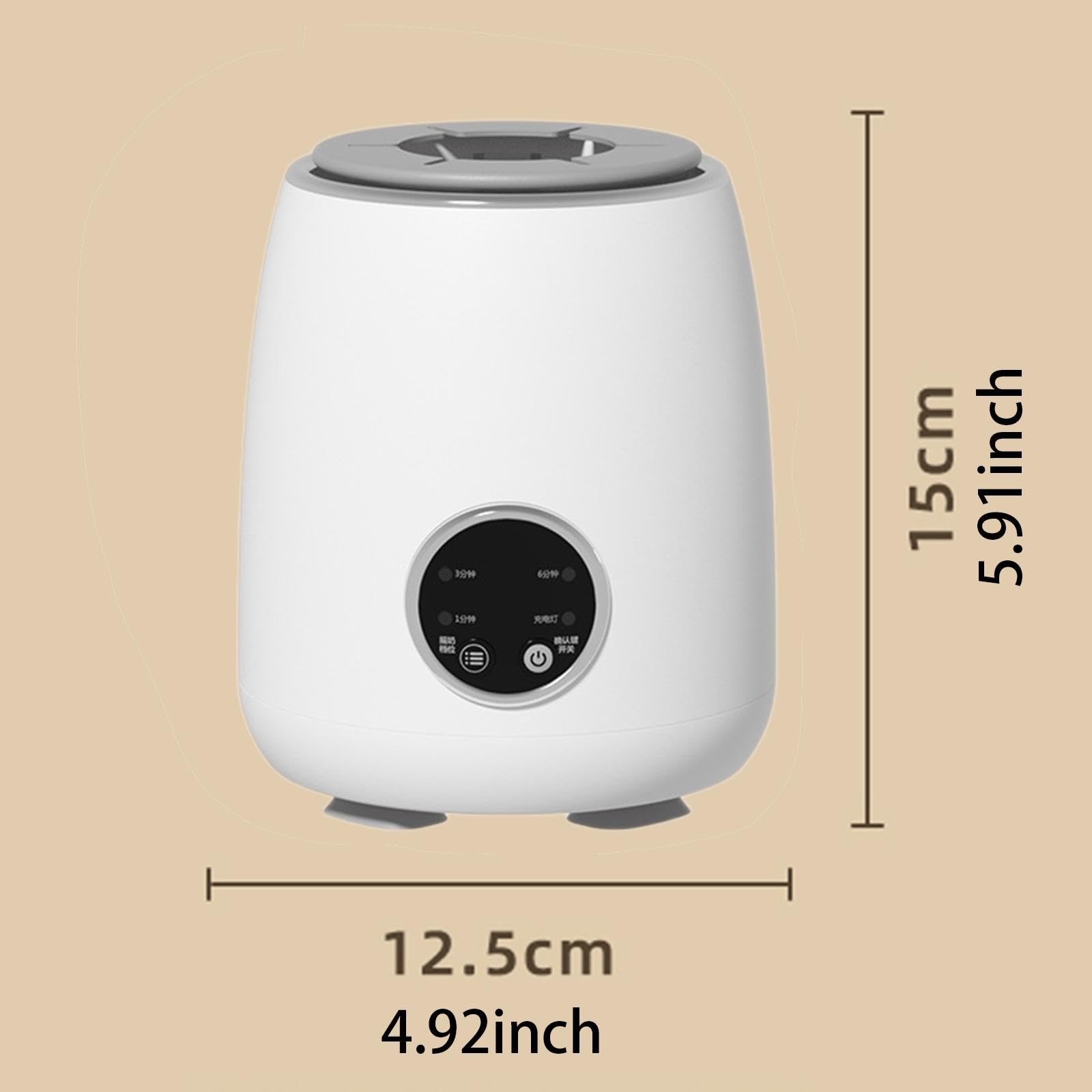 2-częściowy elektryczny shaker do butelek na mleko, 6-biegowy blender do mleka, do karmienia w podróż, noc, biały