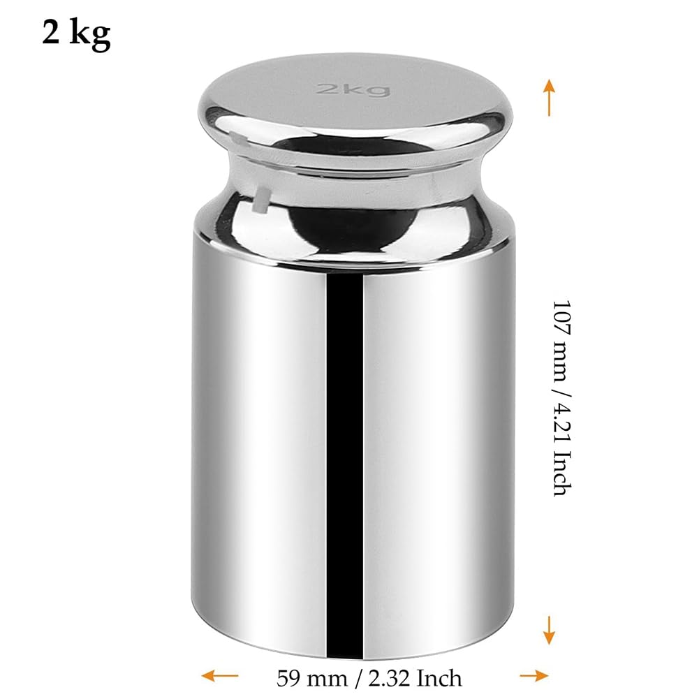 Pesa de Calibración de Báscula de Clase M1 de 2 Kg para Uso en Laboratorios, Fábricas y Supermercados.