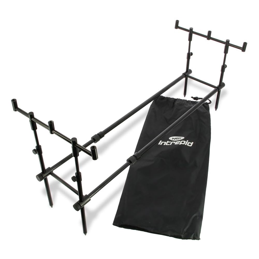 Rod Pod Intrepid Rutenständer für DREI Ruten aus Aluminium verstellbar mit Tragetasche Angel - Ständer Karpfenangeln