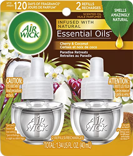 Air Wick Plug in Scented Oil Refill, 2ct, Paradise Retreat, Air Freshener, Essential Oils #1