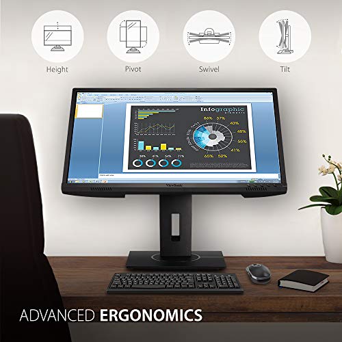 24 Inch IPS 1080p Monitor with HDMI, DisplayPort, VGA, USB Inputs for Home and Office