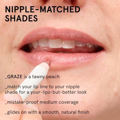 Image of Glossier Lip Line Enhancing Pencil, Creamy Medium Coverage, Graze | Natural, Defines Natural Shape & Tone, Longwearing, Water, Smudge & Transfer-Resistant, Jojoba Oil, Sensitive Skin