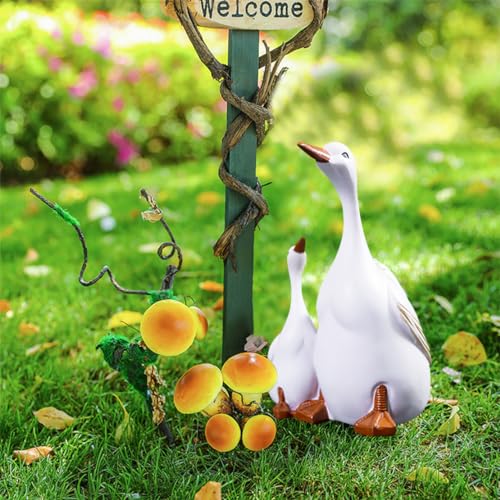 DeryArcle Duck Garden Statue, 3.4in Goose Resin Figurine - Image 3