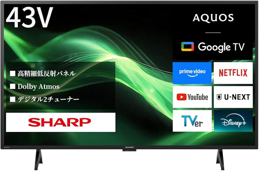 Amazon | シャープ 43V型 4K 液晶 テレビ AQUOS 4T-C43GJ2 Google TV