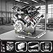 HIGH GODO V8 Engine Kit That Work, Visible Car Engine Model Kit with Motor and Lights, Build Your Own Car Engine Kit with App Control Kit, STEM Project for Teens Adults 14+ (715 PCS)