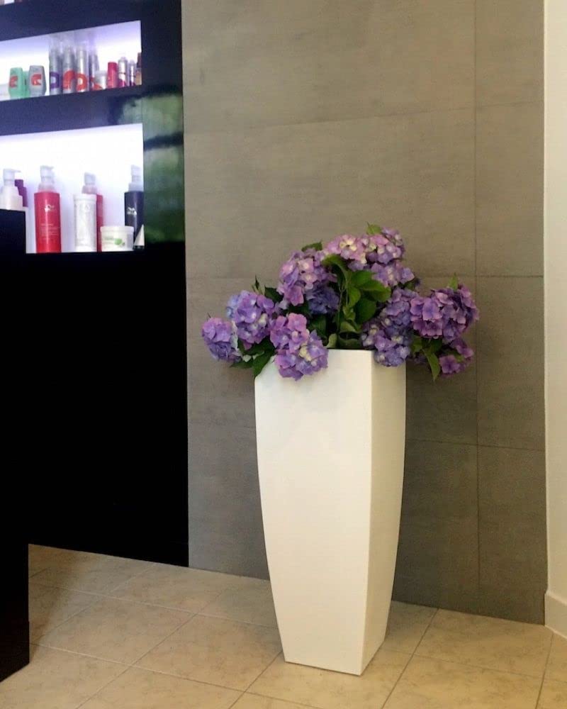 Pot Juno, Hauteur 75 cm, Design Intemporel, qualité supérieure, intérieur et extérieur, adapté à Chaque Plante, Blanc
