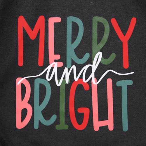 Toddler Boy Girl Christmas Sweatshirt Kid Merry And Bright Letter Shirt Baby Long Sleeve Crewneck Pullover Top4