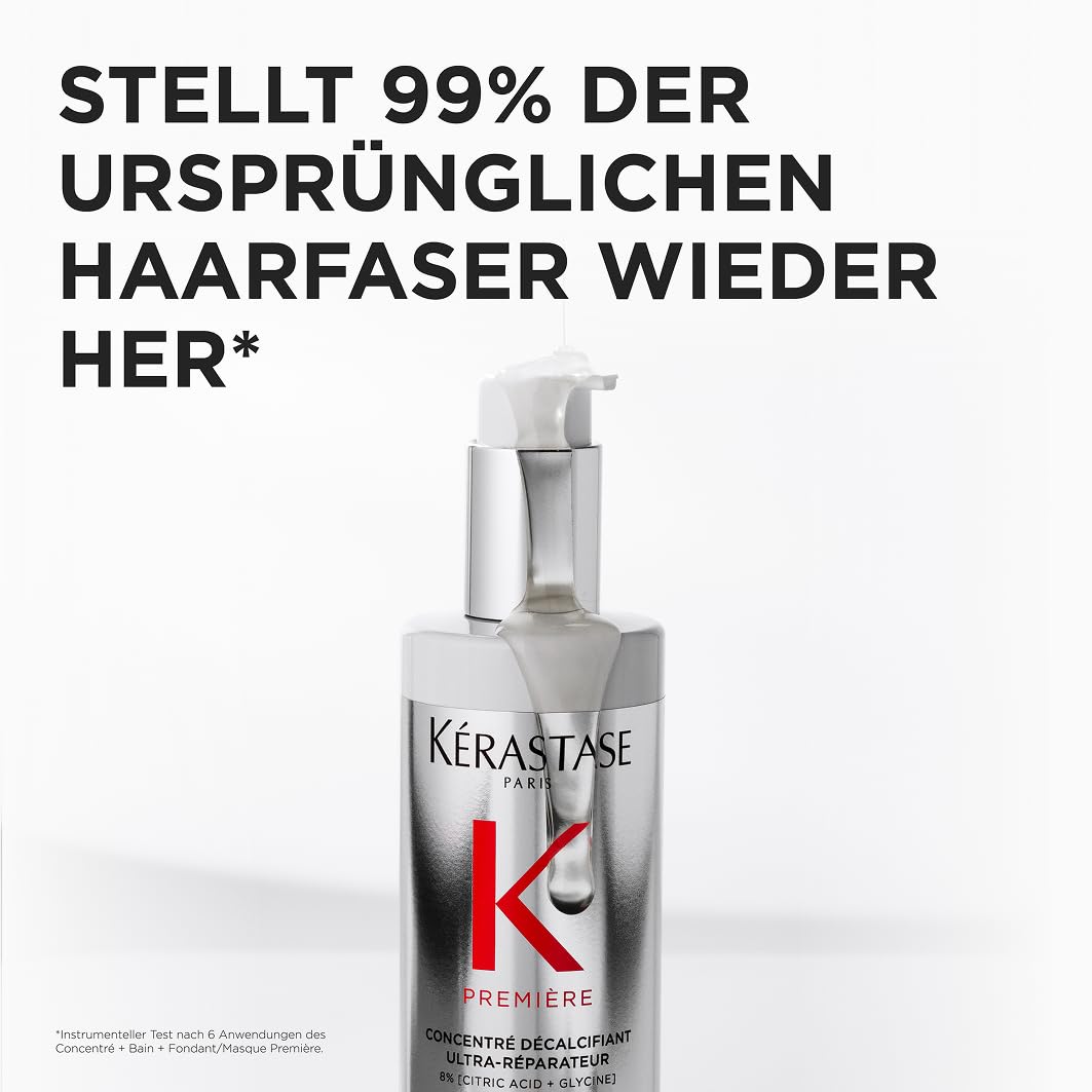 Kérastase Première Concentré Décalcifiant Ultra-Réparateur Hair Treatment, Reparierendes und kalziumreduzierendes Pre-Shampoo, Mit Zitronensäure und Glycin