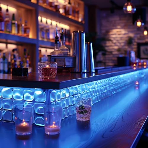 Image of LED Strip Lights 24V COB, ICE Blue, 16.4ft (No Power Supply) | Dotless High Density, 14W /m, 8mm Width, Cuttable Flexible for Home DIY Commercial decoration projects