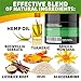 Natural Hemp Cream for Joints, Neck, Back, Knees, Elbows, Fingers - Made in the USA - Maximum Potency Hemp Oil Extract Gel with Msm