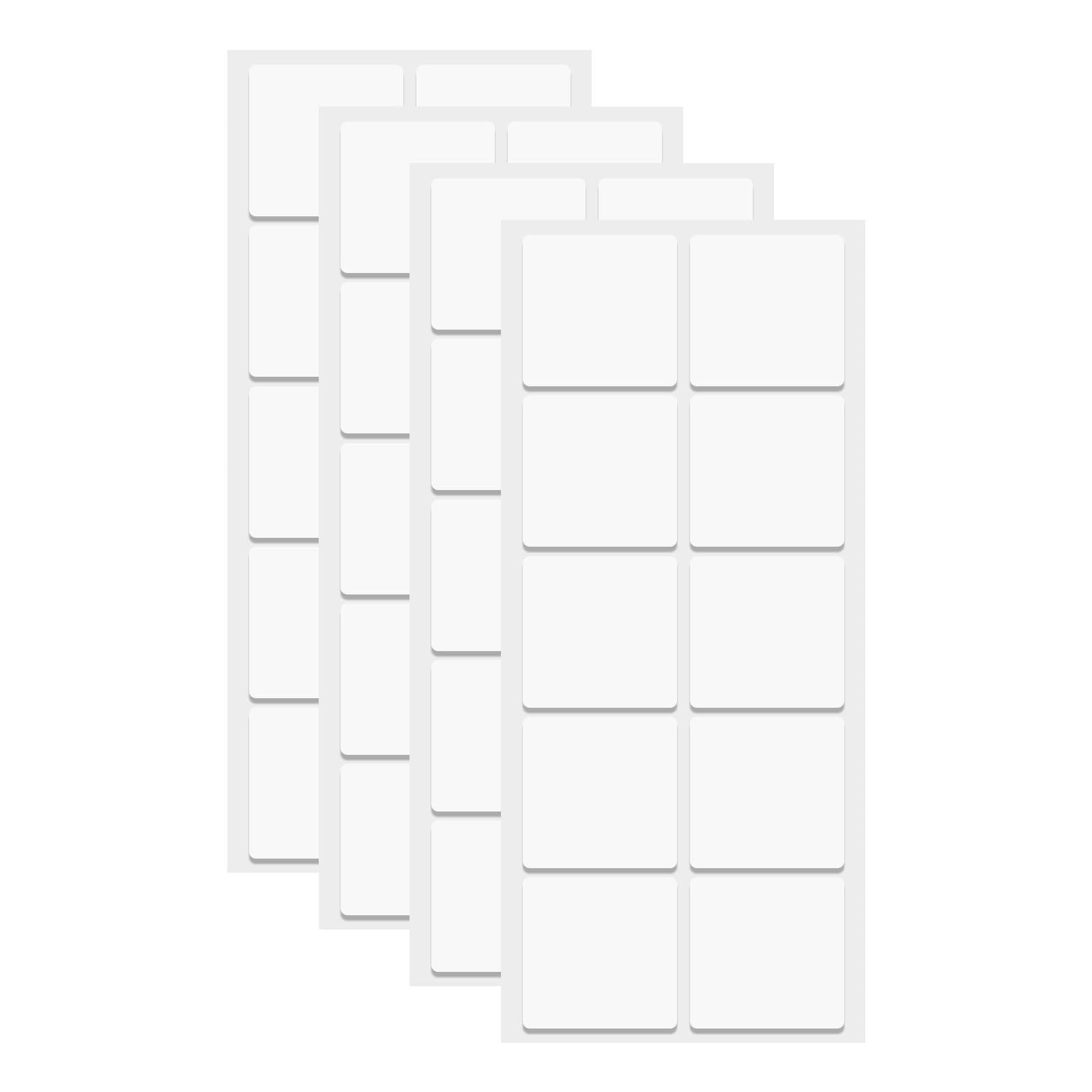 HARFINGTON 40pcs Double Sided Sticky Tape Dots, Adhesive Two Sided Nano Dots, Clear Removable Mounting Square Sticky Dots Traceless for Art Craft,