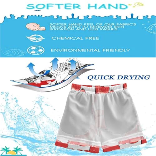 visesunny Summer Boy's Beach Shorts Boxing Gloves Pattern Quick Dry Swim Trunks Baby Boy Bathing Suit4