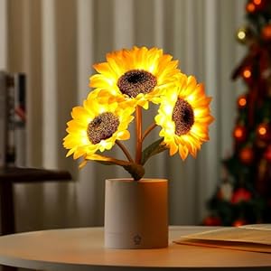 Sunflower LED Lamp for Women, Mother’s Day Ideal for Bedroom Decor Sunflower Gifts for Mom Grandma Teacher Aunt Girlfriends Coworker Friend Wife Mothers Anniversary Birthday Christmas