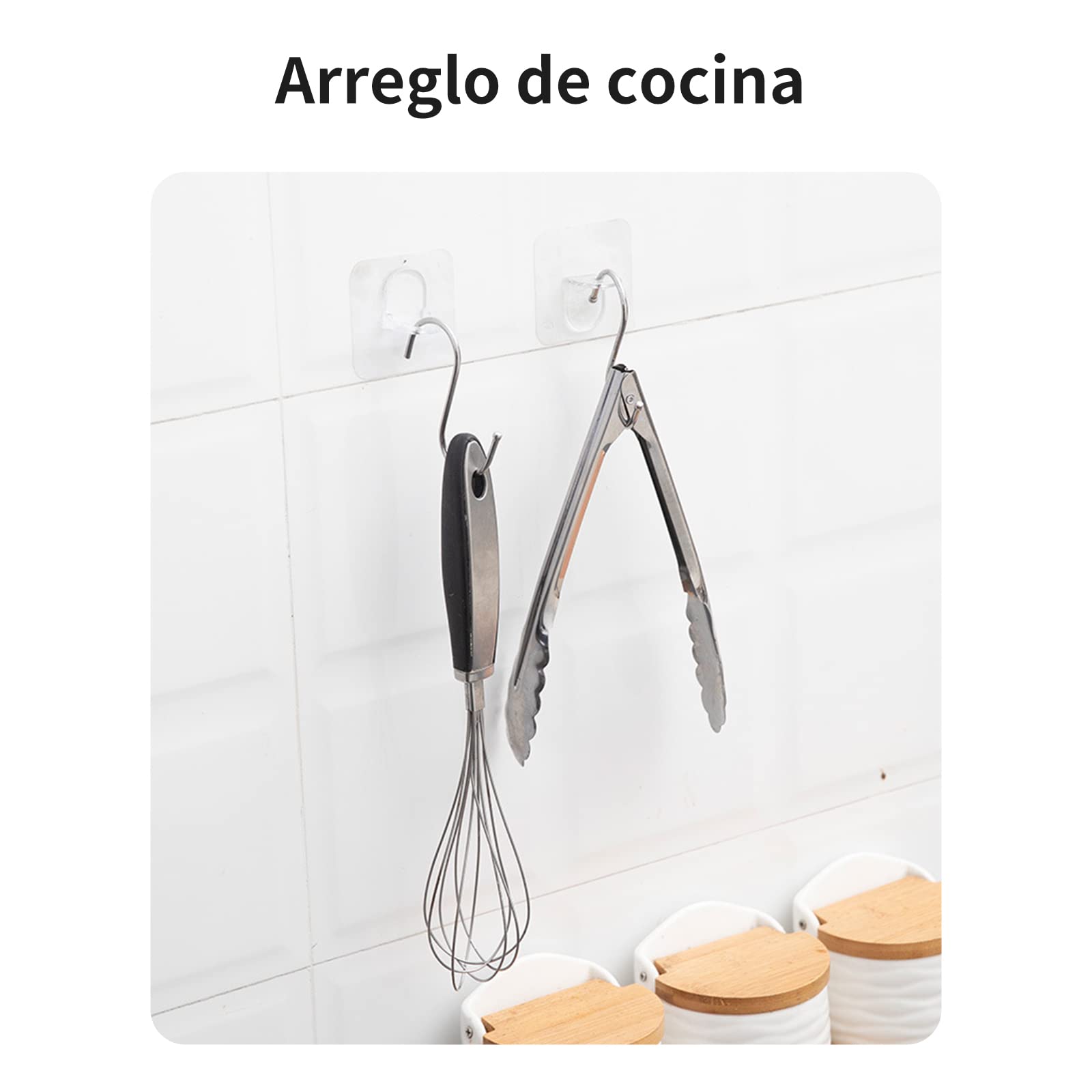 Mensola Nera Con 6 Ganci Mensola Porta Spezie In Alluminio Spaziale - Foto 4