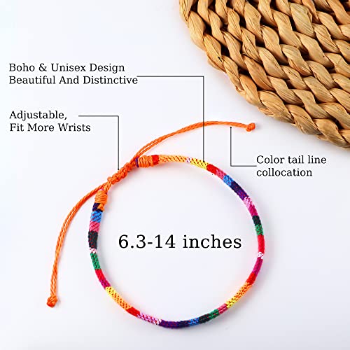 Florideco 24 Pcs Boho Surfer Bracelet Anklet Adjustable Beaded Anklets Handmade Braided Bracelet Colorful Anklet Summer String Rope Ankle Bracelets Waterproof Surfer Beach Bracelet Boho Jewelry for Women Men4
