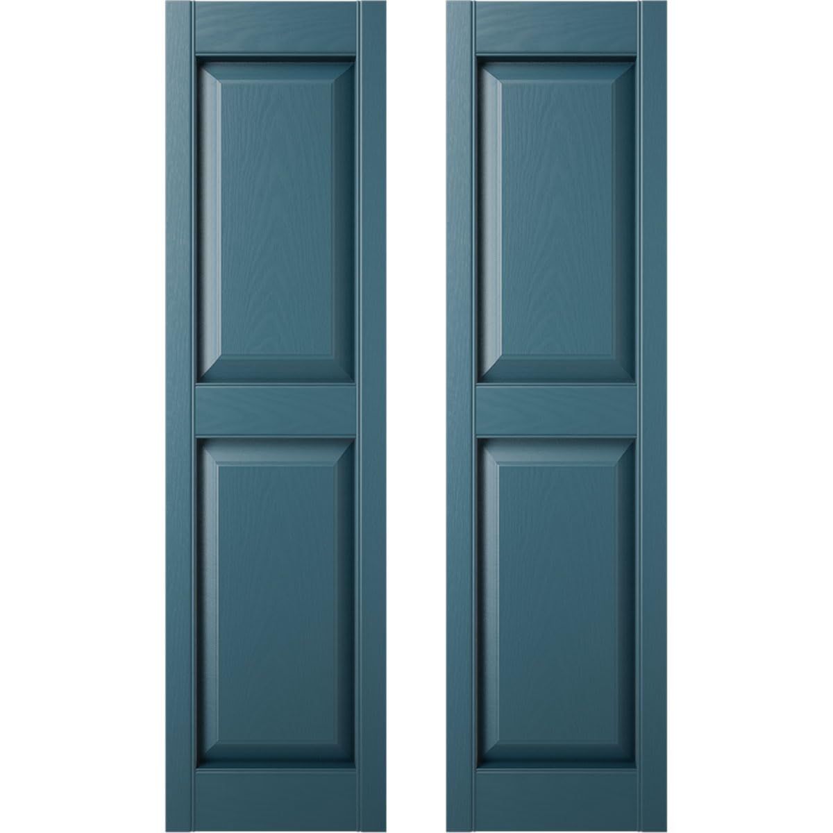 Mid-America Raised Panel Vinyl Shutters - 14.75" Wide Black Shutters (1 Pair) 11 thumbnail image