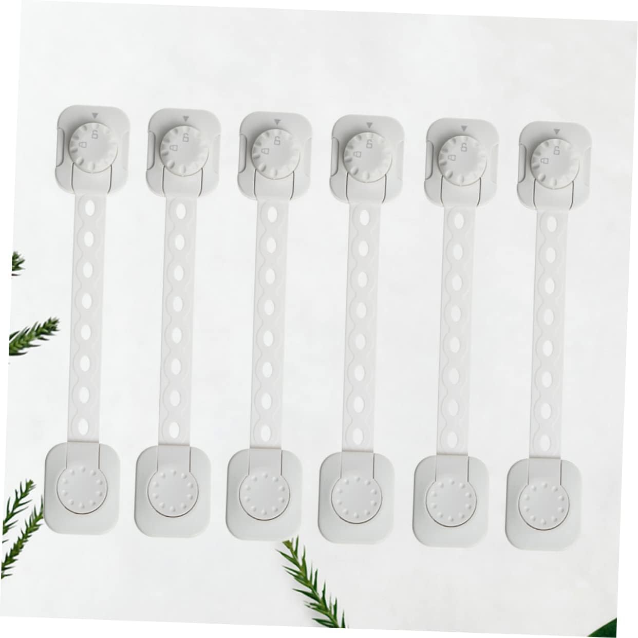VICASKY 3sets Baby Guard Locks Multipurpose Child Proof Belt Locks Cabinet Drawer Safety Strong Adhesive Easy to Install 6pcs*3
