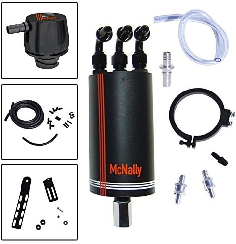 McNally Dual Valve 32 oz. Oil Catch Can Kit + Sensor Adapter for 2015 - 2016 F-150 EcoBoost 3.5L | Works Full Time, Unlike 99% Of The Oil Catch Cans On The Market Which Only Function At Idle