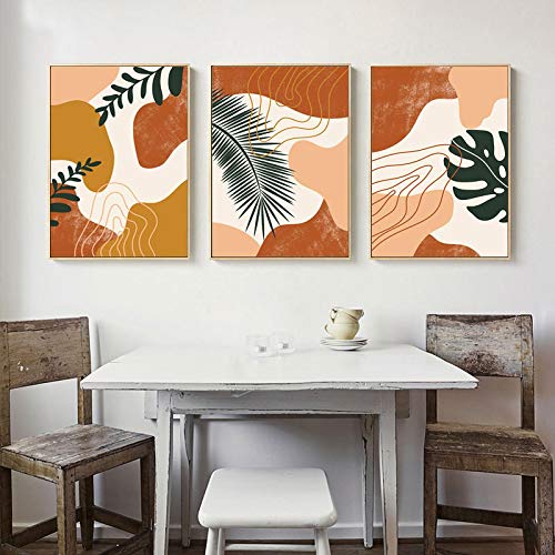 Art mural abstrait et affiche nordique 50x70cm pour décoration maison salon moderne triptyque - 5