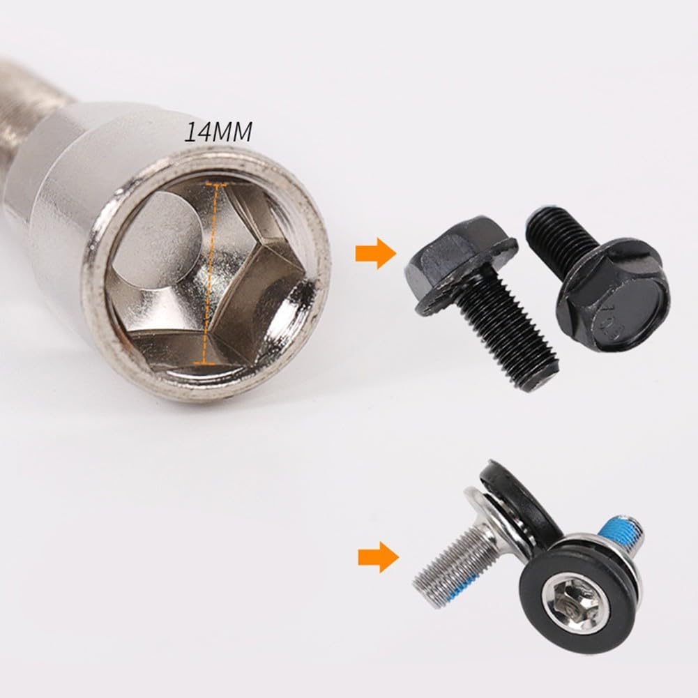 Herramienta extractora de manivela de acero de alto carbono, removedor de pedalier CNC para cono cuadrado, kit de reparación de bicicletas con sombrero superior