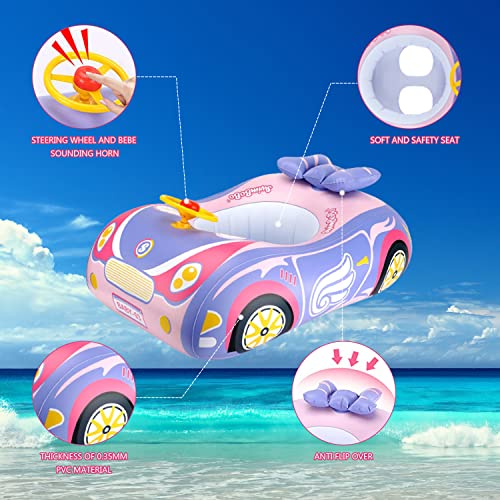 63% Off Car-Shaped Baby Pool Float – Safe & Fun - Image 4