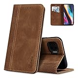 AKABEILA Hülle für Motorola Moto G 5G Plus Handyhülle Leder Flip Hülle Ständer PU Brieftasche Schutzhülle Klapphülle Tasche Hülle mit [Kartenfach] [Standfunktion] [Magnetisch]