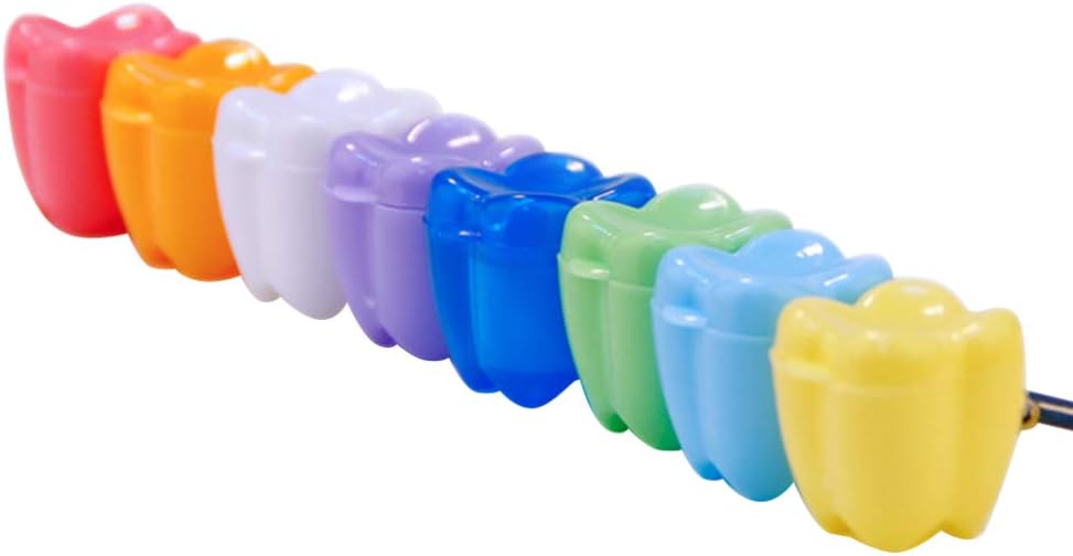 Baby Tooth Box, 7 Pcs Mixed Colors, Tooth Fairy Container for Kids, Keepsake Case for Lost Teeth Storage
