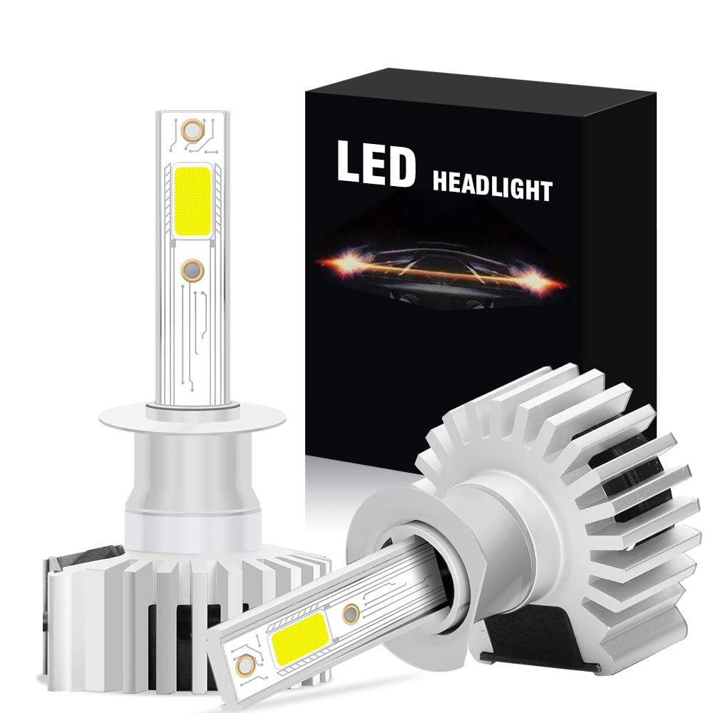 Amazon | LEDヘッドライト H1 純正と同じサイズ 超大発光面COB