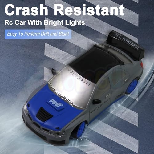 Image of Kidology RC Drift Remote Control Car - 1:24 Scale, 20Kmph High-Speed, 4WD, LED Lights, Rechargeable Racing Car, Drifting Tires, 2.4GHz, for Boys, Girls, Kids & Adults