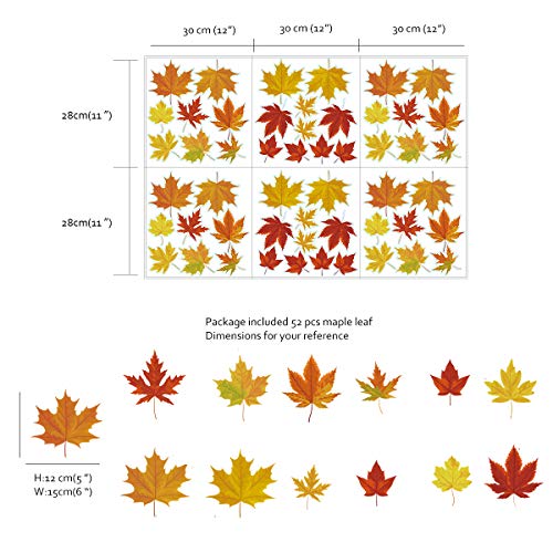 Runtoo DECAL016 Decalplanet Maple Leaf Wall Decals Thanksgiving Autumn Leaves Falling Wall Art Stickers For Living Room Bedroom Nursery Kids Wall Decor thumb #3