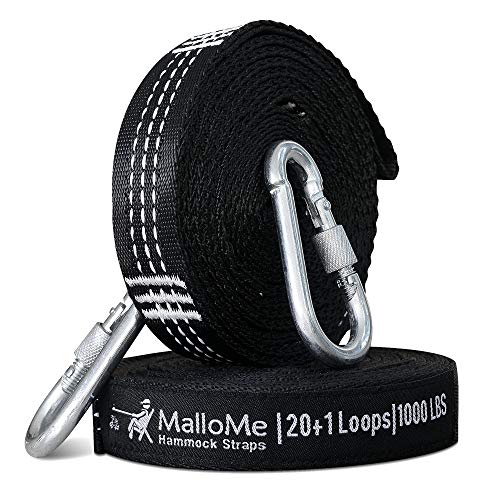 Mallome FBA_XLHSTRAPS Xl Hammock Straps - Hammock Tree Straps Set 2000+ Lbs Heavy Duty 40 Loops & 100% No Stretch Suspension System Kit thumb #4