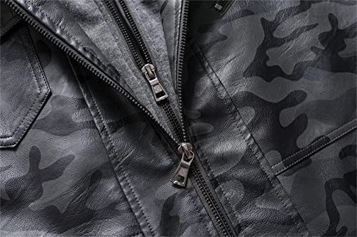 Chaqueta Bomber Hombre Estilo Vintage Gris miniatura 3